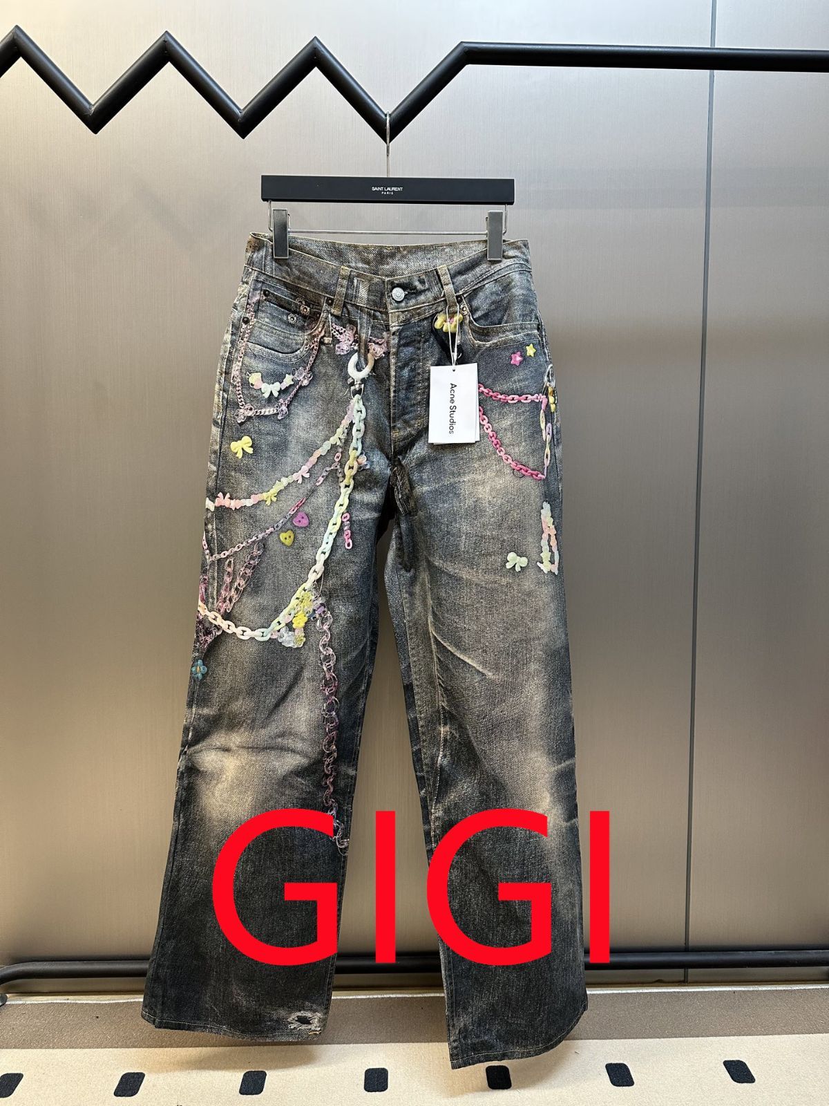 acne studios ルーズフィットジーンズ - 2006M キーチェーン