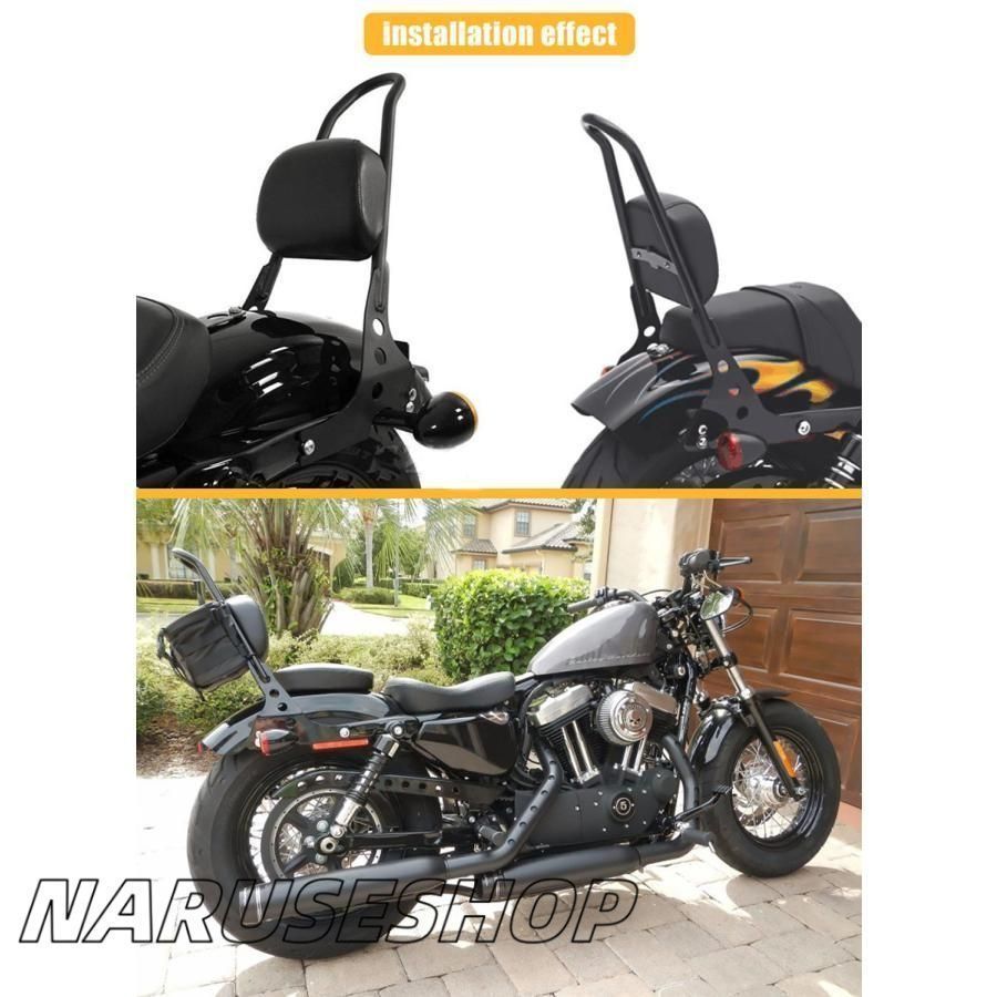 バイク バックレスト シーシーバー 　キルティングデザイン Amazon | ハーレー ツーリングモデル用 デタッチャブル