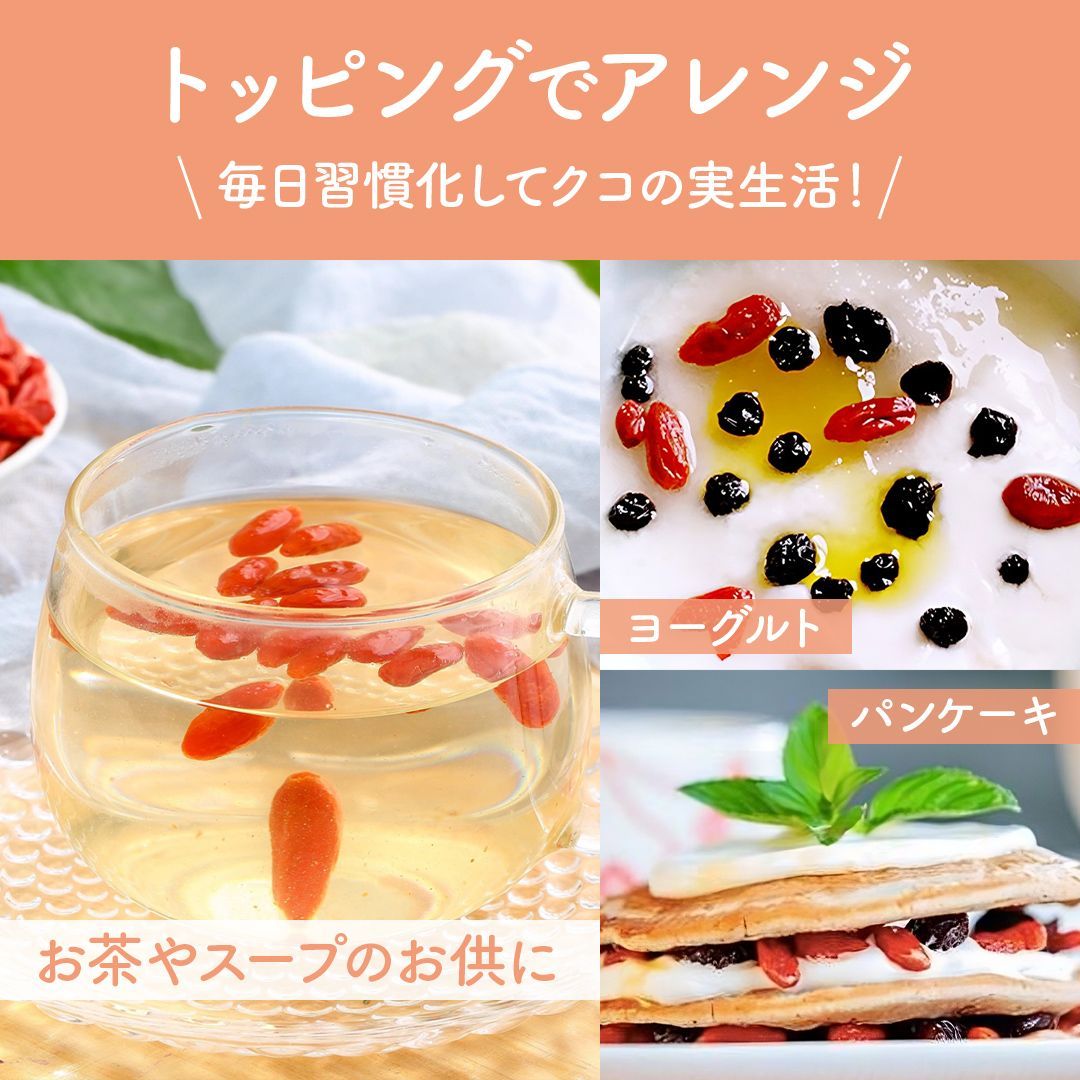 無農薬大粒クコの実 100g 完全無添加 肉厚 有機 オーガニック 低温乾燥 