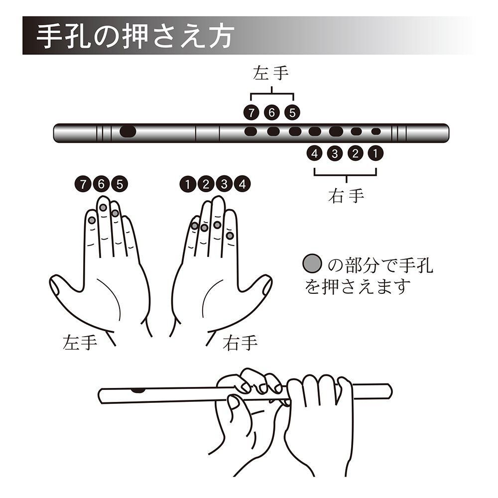 【人気商品】SUZUKI スズキ オリジナル篠笛 童子 八本調子 樹脂製 SNO-02