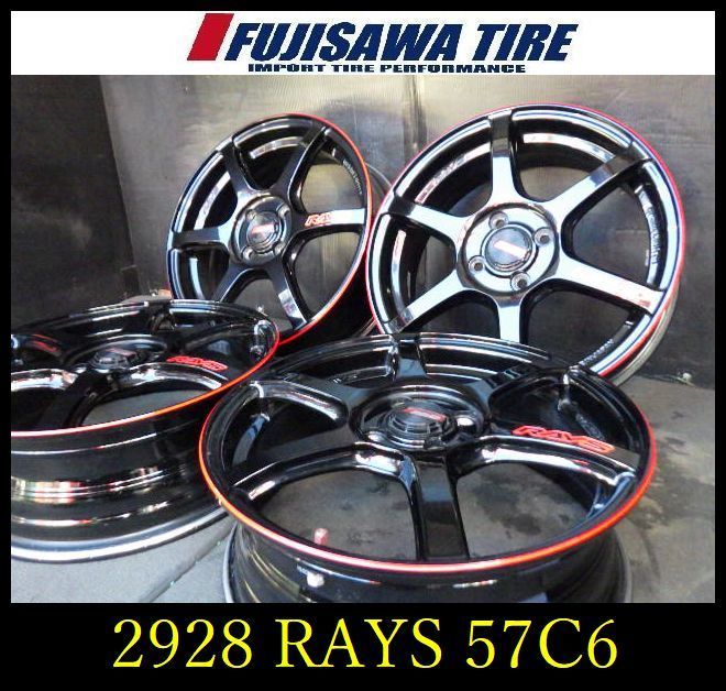 2928 A▲送料無料▲RAYS Gram Lights 57C6▲16x5.5J 4穴 PCD100 45◆4本