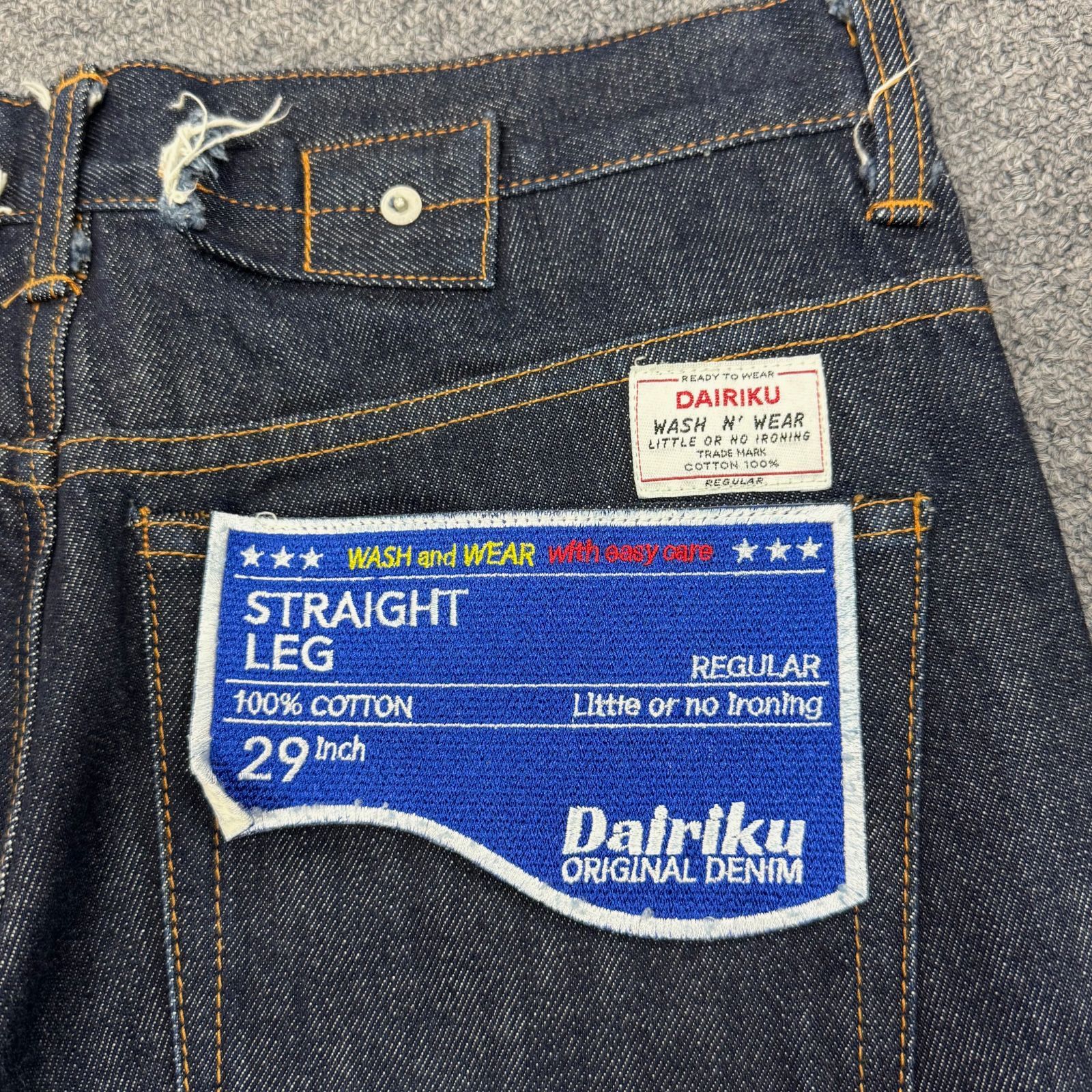DAIRIKU 19AW ストレートノンウォッシュデニム 29inch