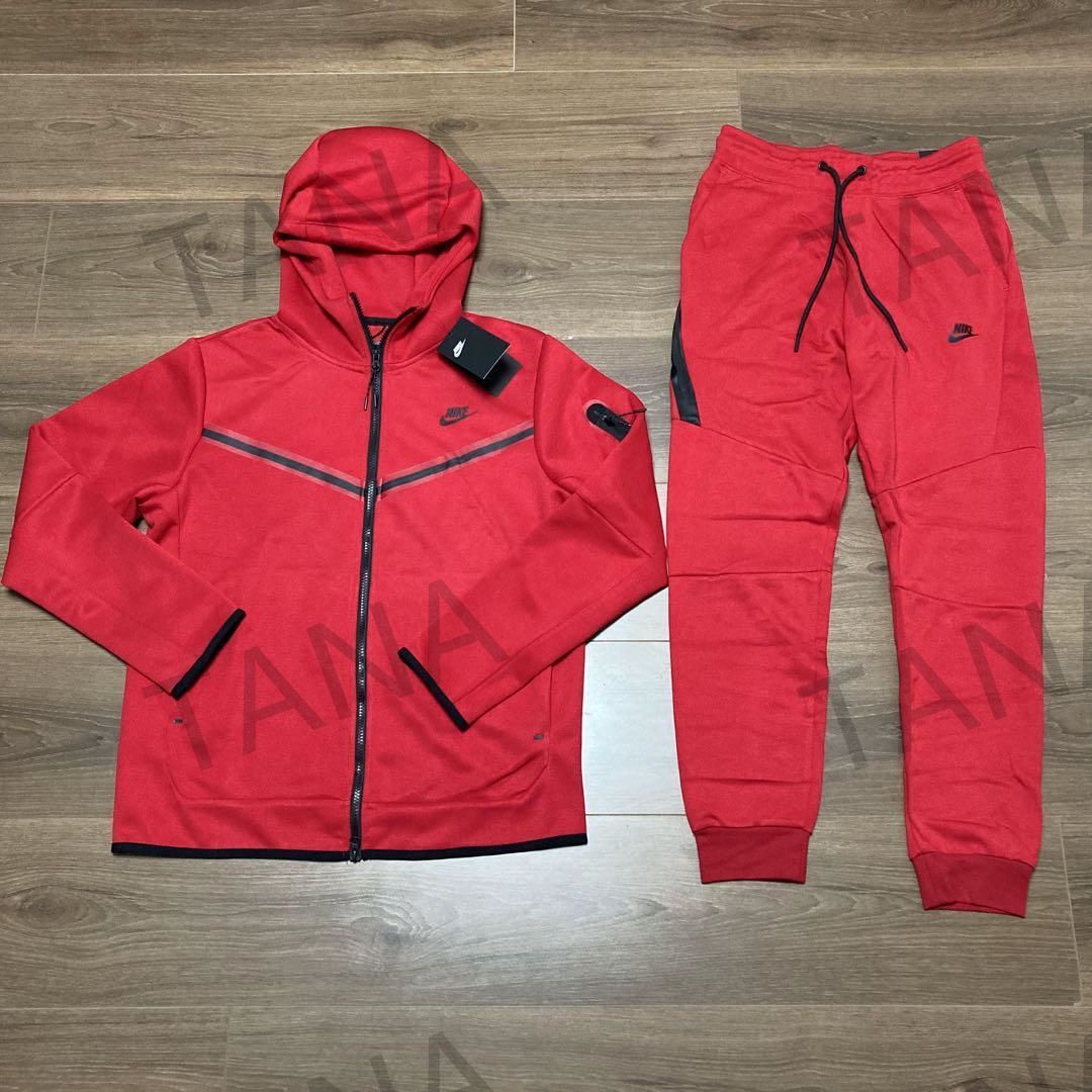 ナイキ NIKE テックフリース 上下セットアップ 赤 サイズM 【公式通販】