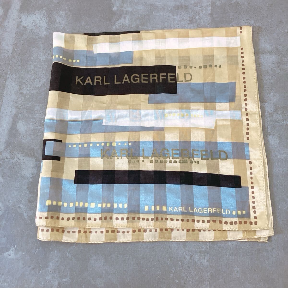 【未使用】限定 KARL LAGERFELD スカーフ カールラガーフェルド カールラガーフェルド スカーフ シルク100% レディース KARL