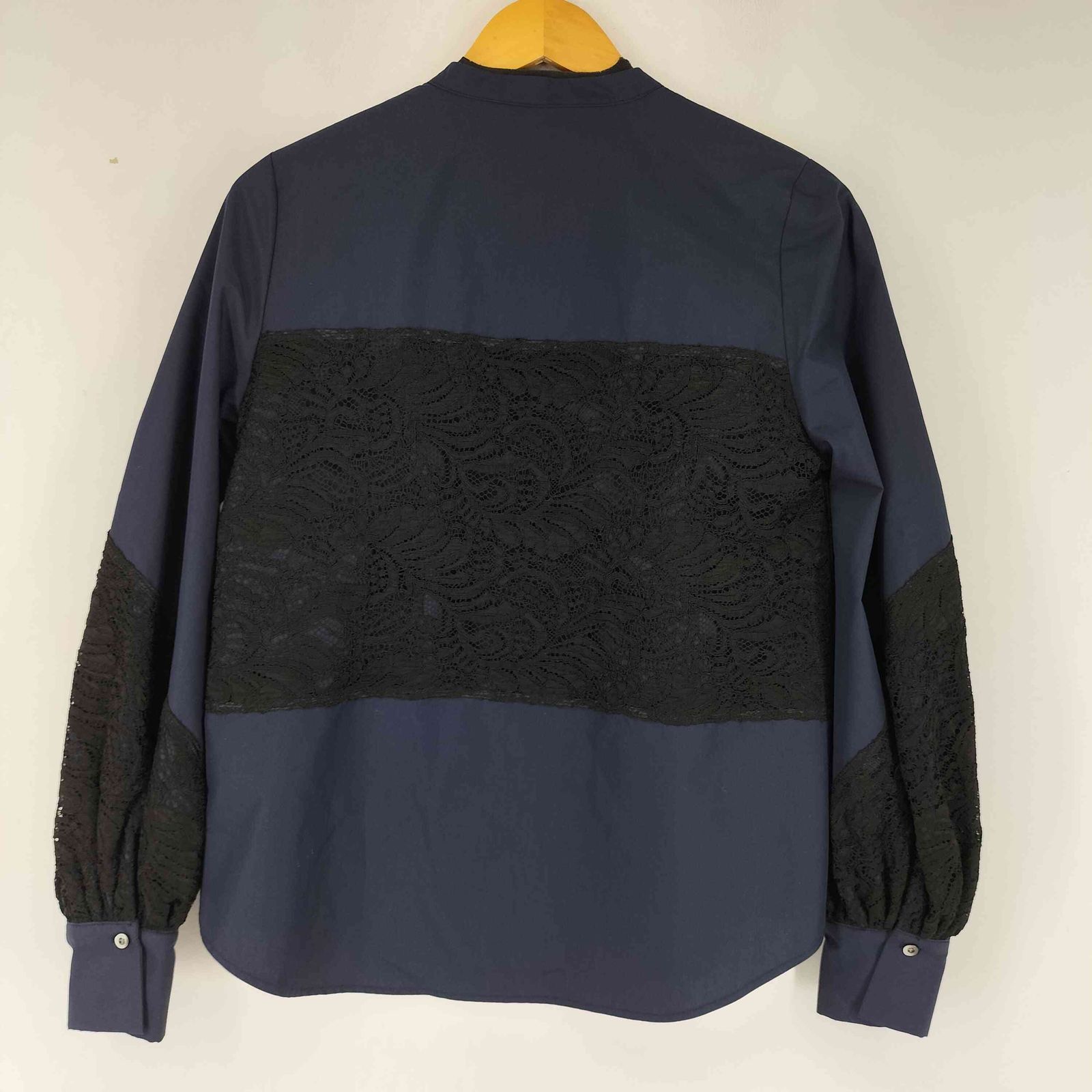 アニュアンス anuans ウェーブレースドッキングブラウス レディース