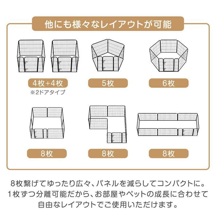 ペットサークル ハイタイプ 1ドア 屋内外兼用 組み替えOK 高さ80 ワイド 大型 ゲージ フェンス ドア付 滑り止め 犬用 小型犬 中型犬 大型犬 WWW_GEBZETESISAT_COM_TR