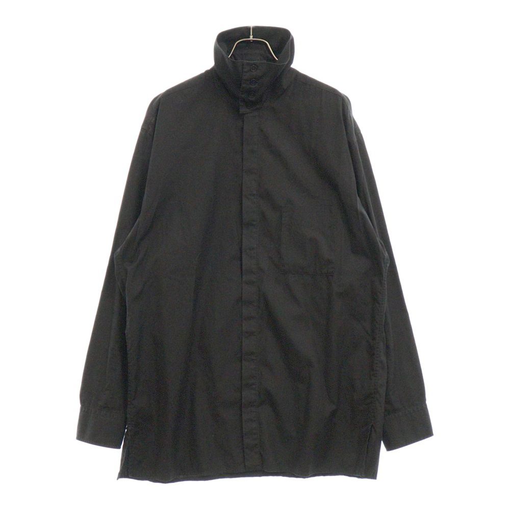 Yohji Yamamoto POUR HOMME (ヨウジヤマモト プールオム) 17AW ハイネック長袖シャツ ブラック HK-B26-018