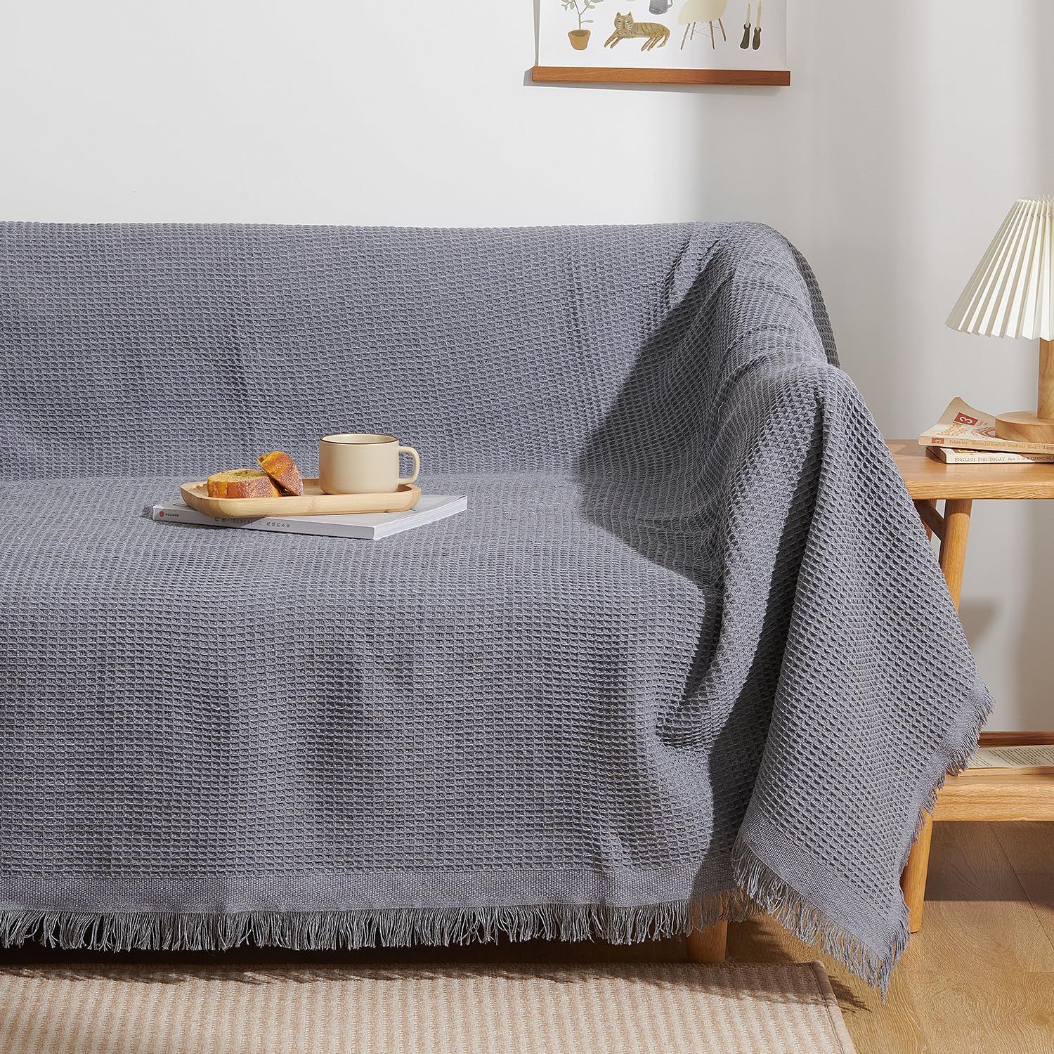 手編みブランケット マルチカバー ソファカバー