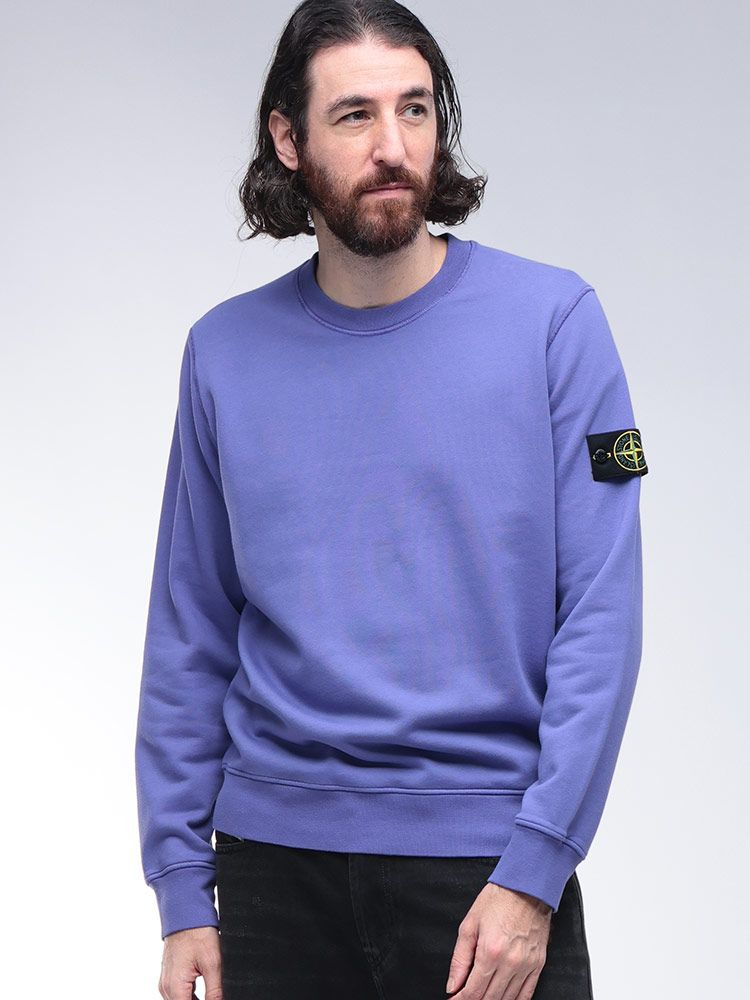 STONE ISLAND (ストーンアイランド) 袖ロゴ クルーネック