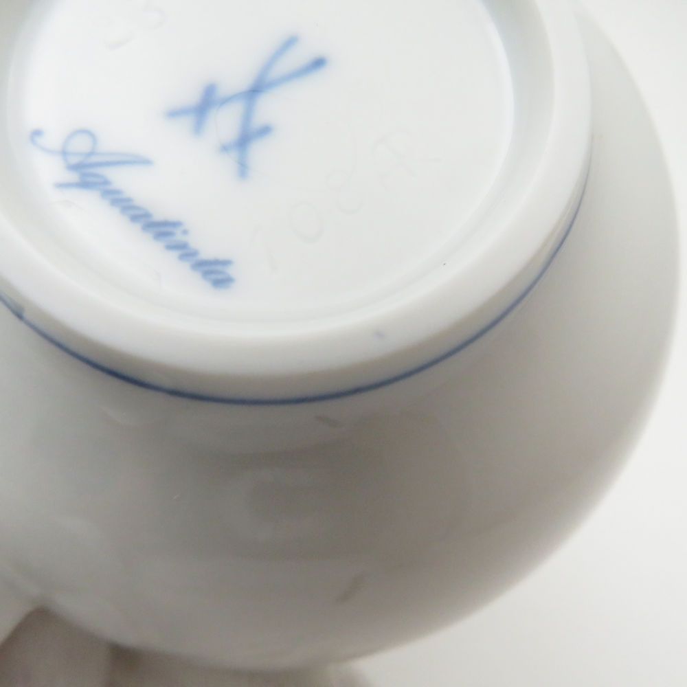 Meissen マイセン　歴代双剣マーク小皿　Aqualinla アクアティンタ Meissen マイセン 歴代双剣マーク小皿 Aqualinla アクアティンタ