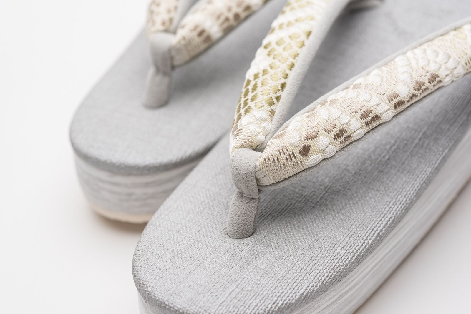 S カレンブロッソ 博多織 グレー×緑黄色