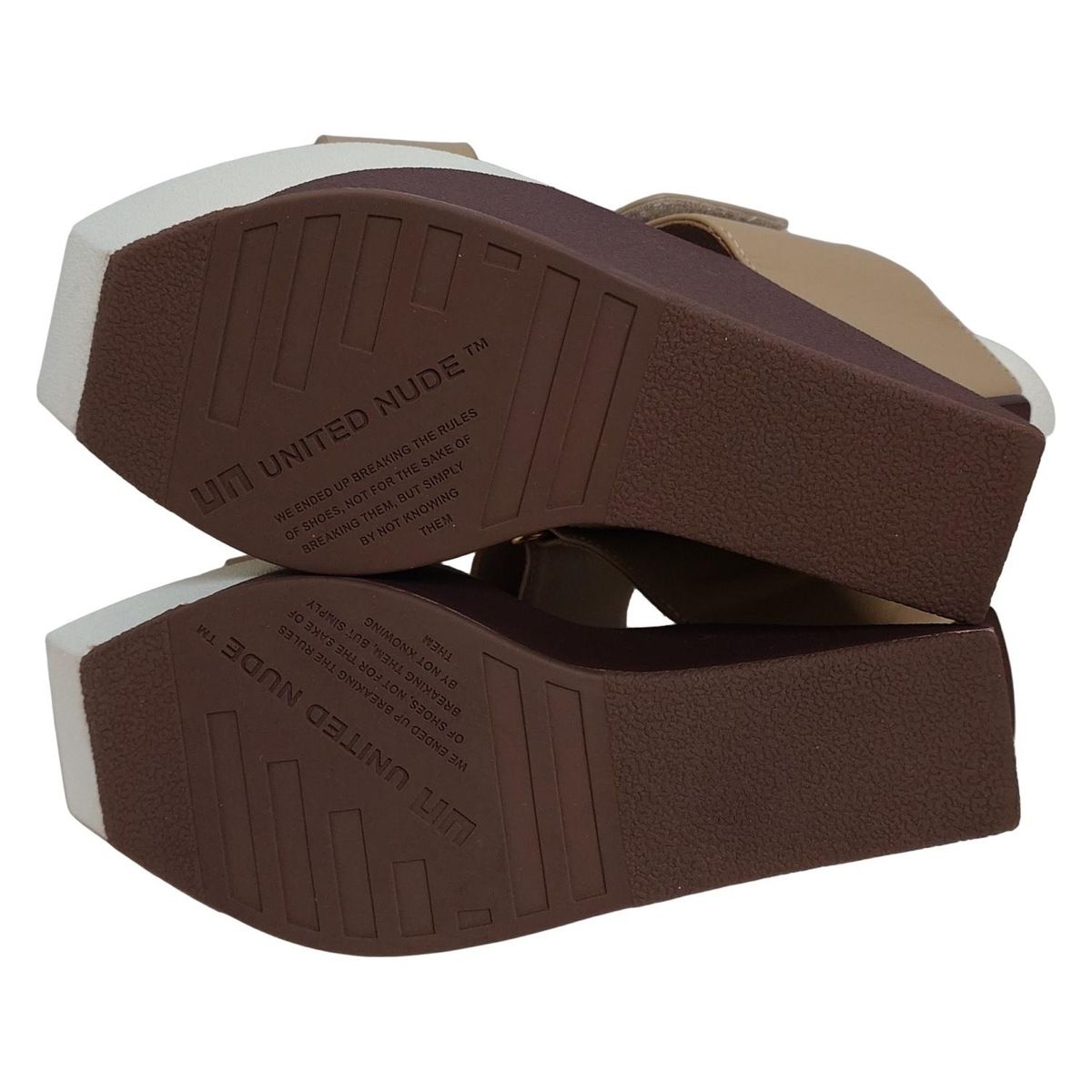 UNITEDNUDE ユナイテッドヌード サンダル 38 レディース - ベージュ×ライトブラウン レザー KIN-KAAI_COM