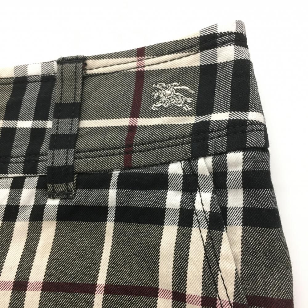 超美品】バーバリー ハーフパンツ 黒×ベージュ チェック ストレッチ  