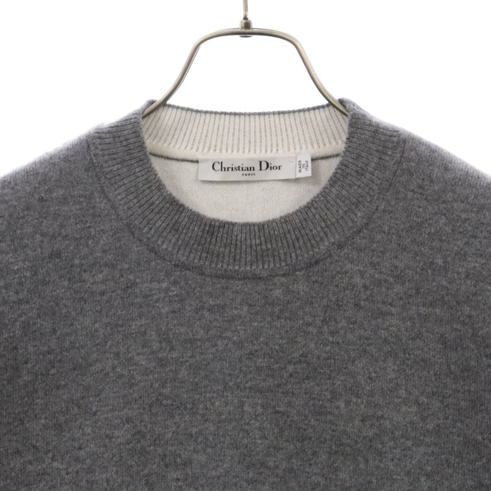 未使用品◎Christian Dior クリスチャンディオール 924S55AM009 JA DIOR 8 カシミヤ 長袖 ニット プルオーバー グレー 42 箱付き イタリア製 正規品 レディース 定番アイテム♡【Dior】《J'ADIOR 8》ボクシーセーター (Dior/ニット