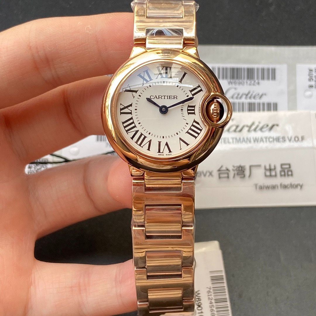 今日 CARTIER ?地? ブルーバロン レディース スモール 腕時計