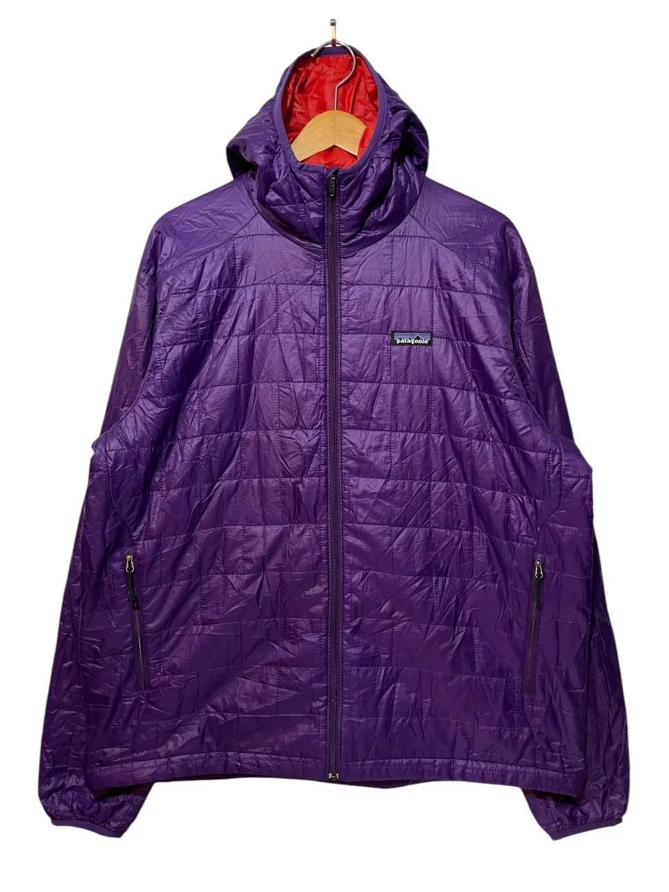 パタゴニア patagonia ナノパフフーディ　M パープル　ジャンク品 10年製 patagonia ナノパフ フーディー パフジャケット 紫 L