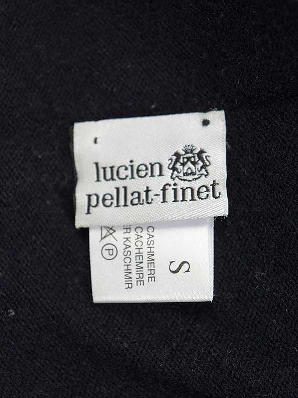 lucien pellat-finet ルシアンペラフィネ メタルスタッズスカルピュアカシミヤニットセーター ブラック S