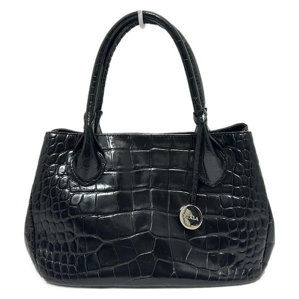 FURLA ハンドバッグ レザー 黒 FURLA フルラ 黒 レザートートバッグ 