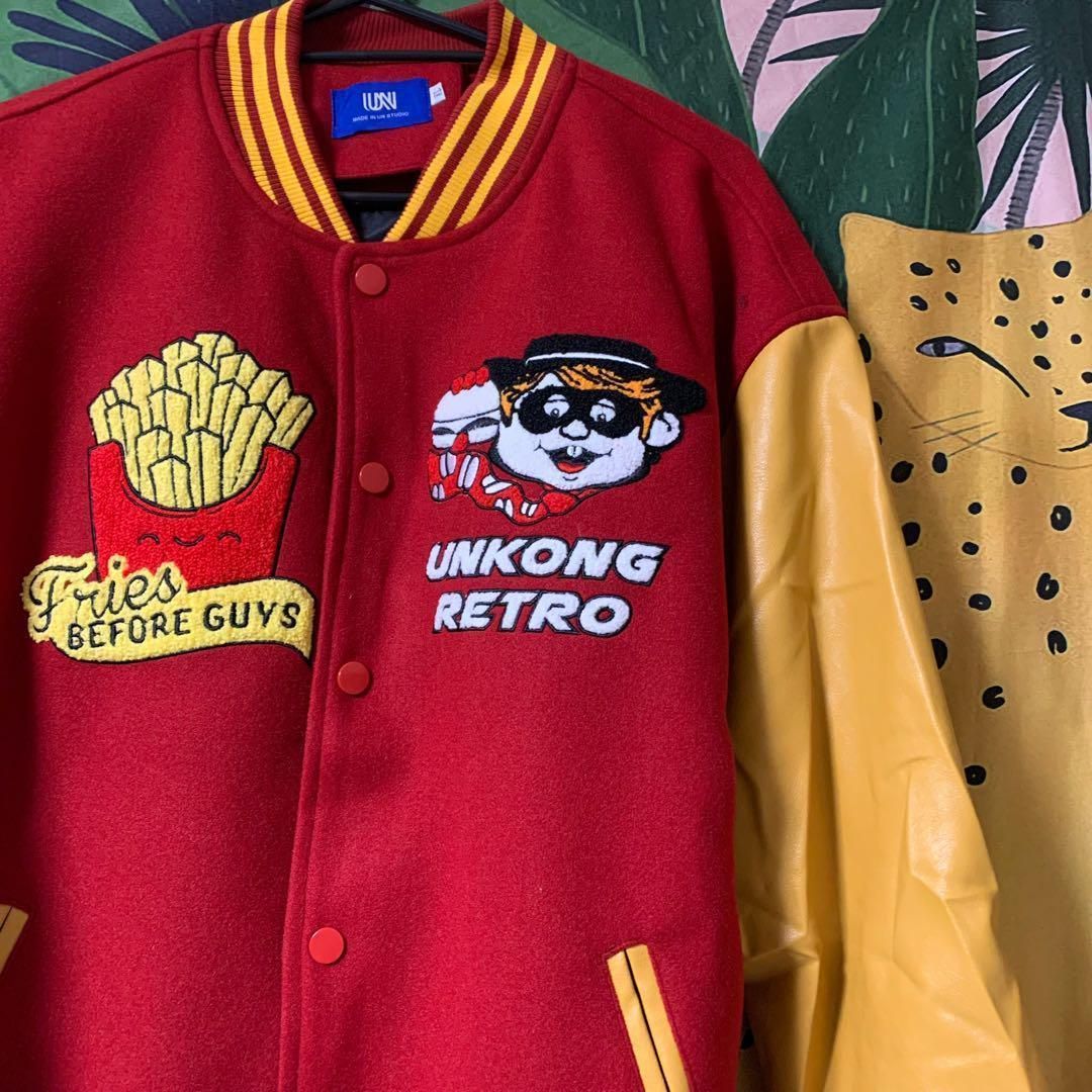 マック スタジャン ブルゾン DOPE 個性的 レッド 赤 ジャケット マック スタジャン ブルゾン DOPE 個性的 レッド 赤 ジャケット