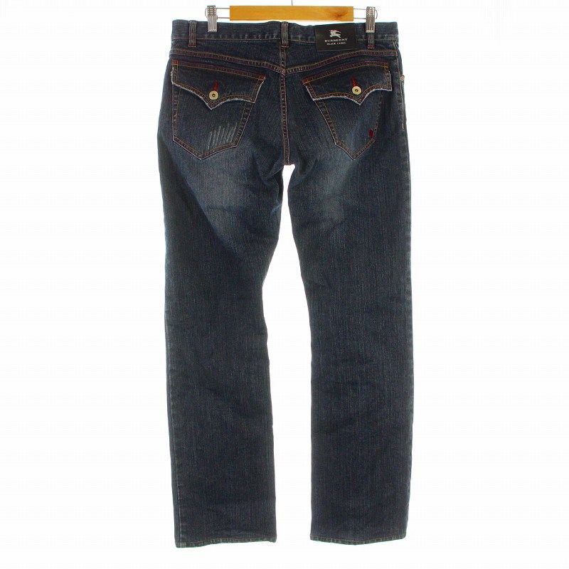 美品 BURBERRY BLACK LABEL ストレートデニム ブラック バーバリーブラックレーベル BURBERRY BLACK LABEL デニムパンツ