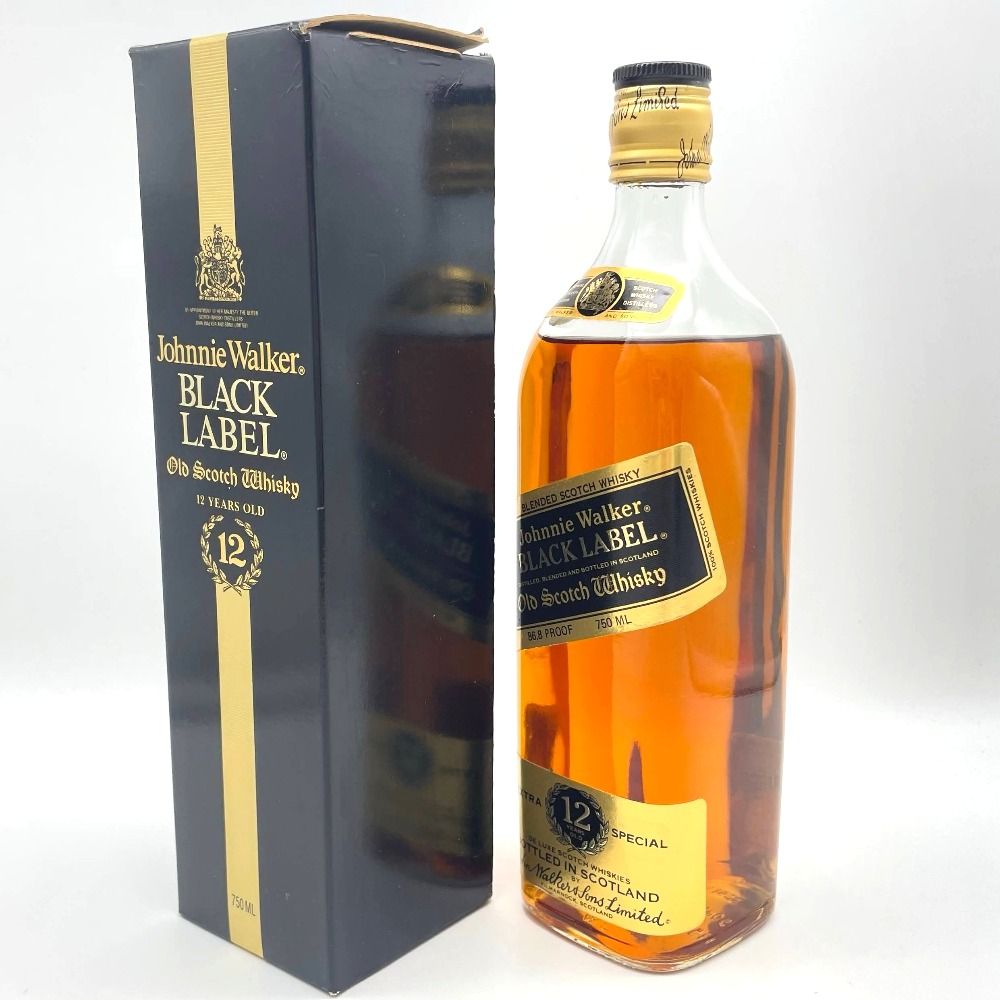 ジョニーウォーカー - Johnnie Walker (ジョニーウォーカー) ウイスキー ブラックラベル 12年 金キャップ 金淵ラベル 金ラベル 推定1980年代中期流通品 海外ラベル 750ml 43％ 洋酒 古酒 未開栓 Johnnie Walker Black Label | Johnnie Walker JP