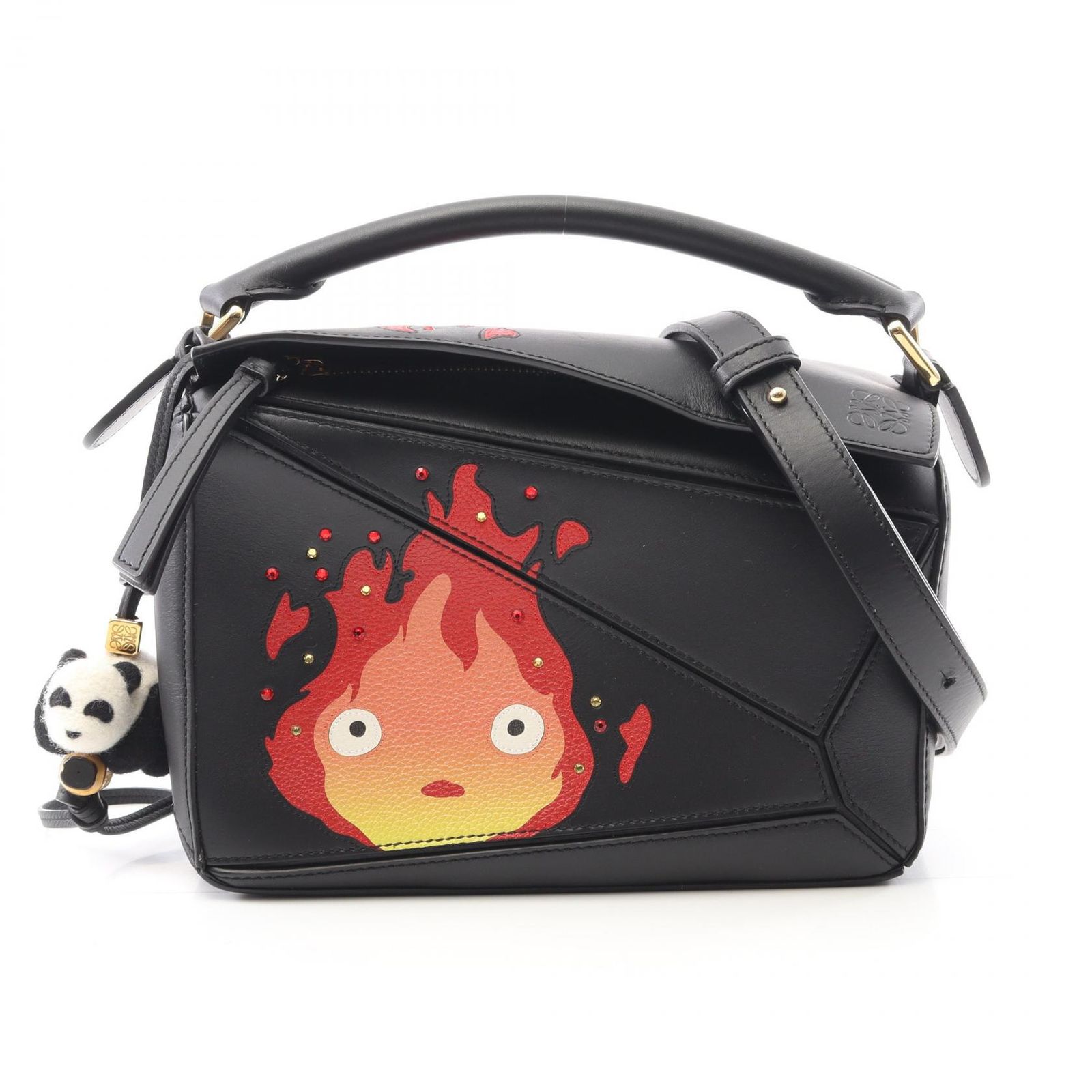 LOEWEジブリハウルの動く城カルシファーパズルバッグメッセンジャーショッパー付 ロエベ×スタジオジブリ『ハウルの動く城』コラボ、カルシファー
