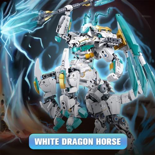 ドラゴンメカロボットビルディングブロックセット ホワイトケンタウロス戦士モデルキット
