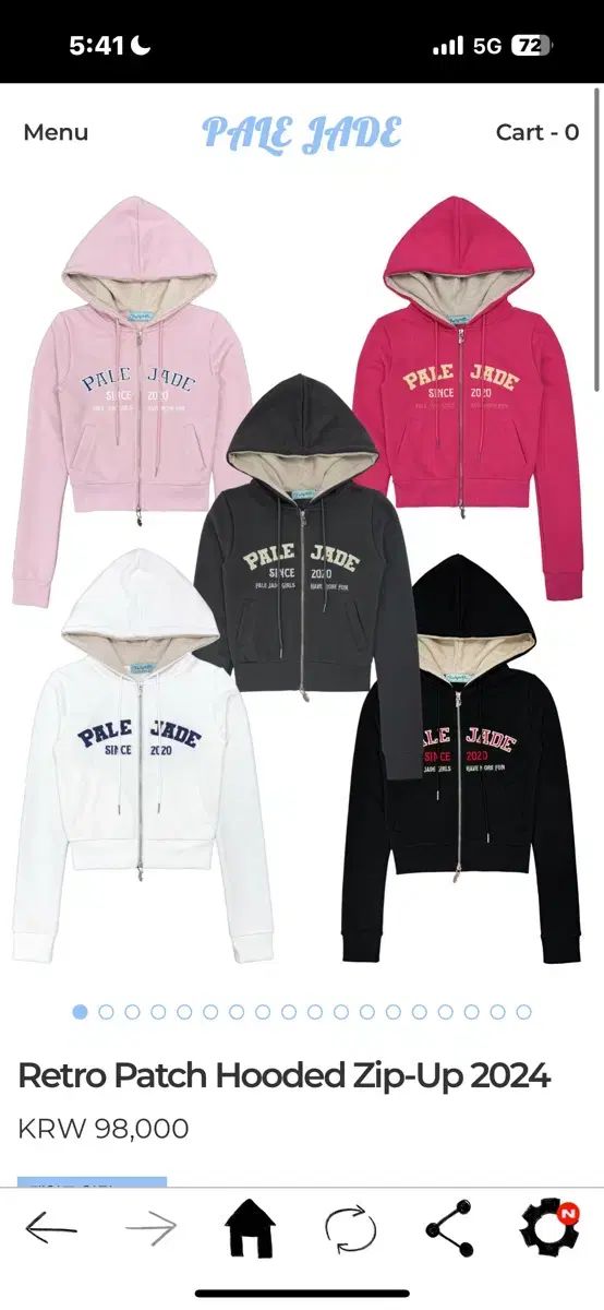 PALE JADE ペイルジェイド レトロパッチ ジップアップパーカー フード付き 黒