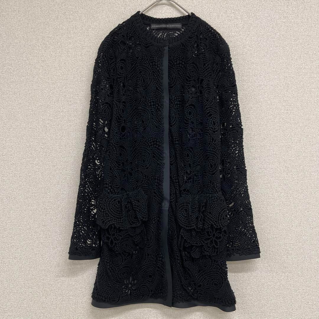 ERMANNO SCERVINO エルマンノシェルヴィーノ レース コート ロング