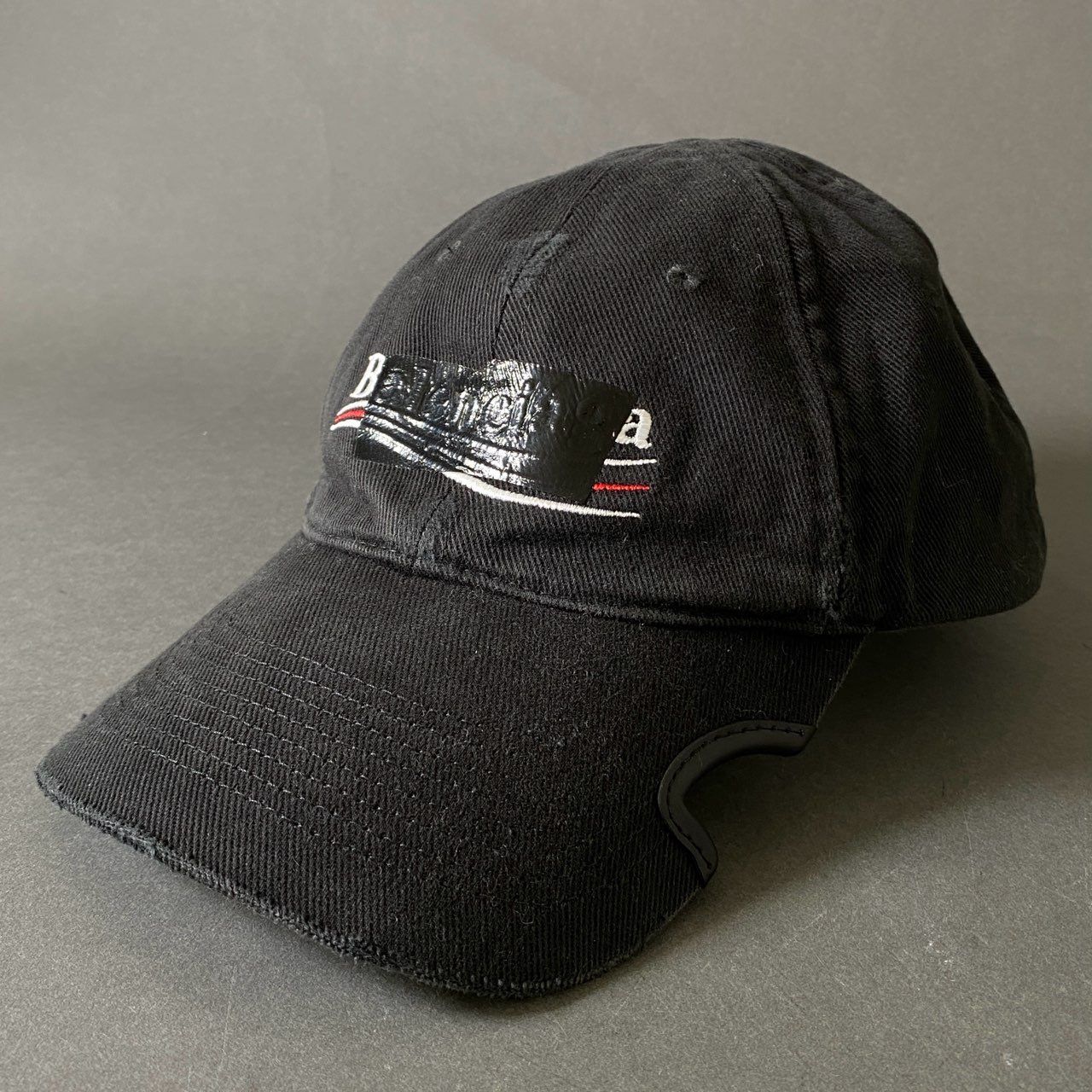 g18 BALENCIAGA バレンシアガ HAT GAFFER キャップ 帽子 M ブラック 