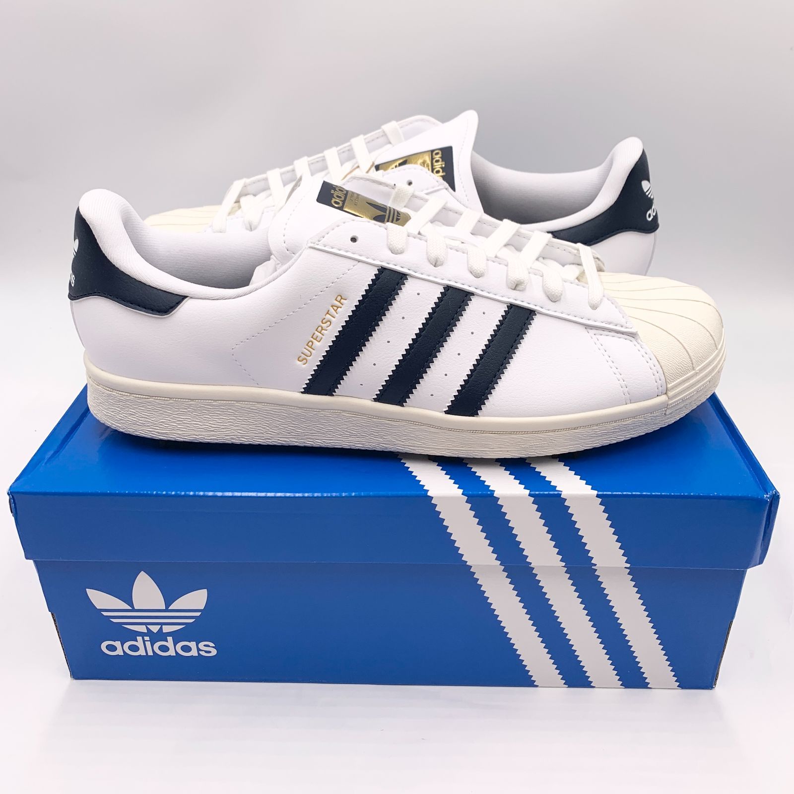 日本未発売【即納】26.5cm アディダス ゴルフ スーパースター ホワイト