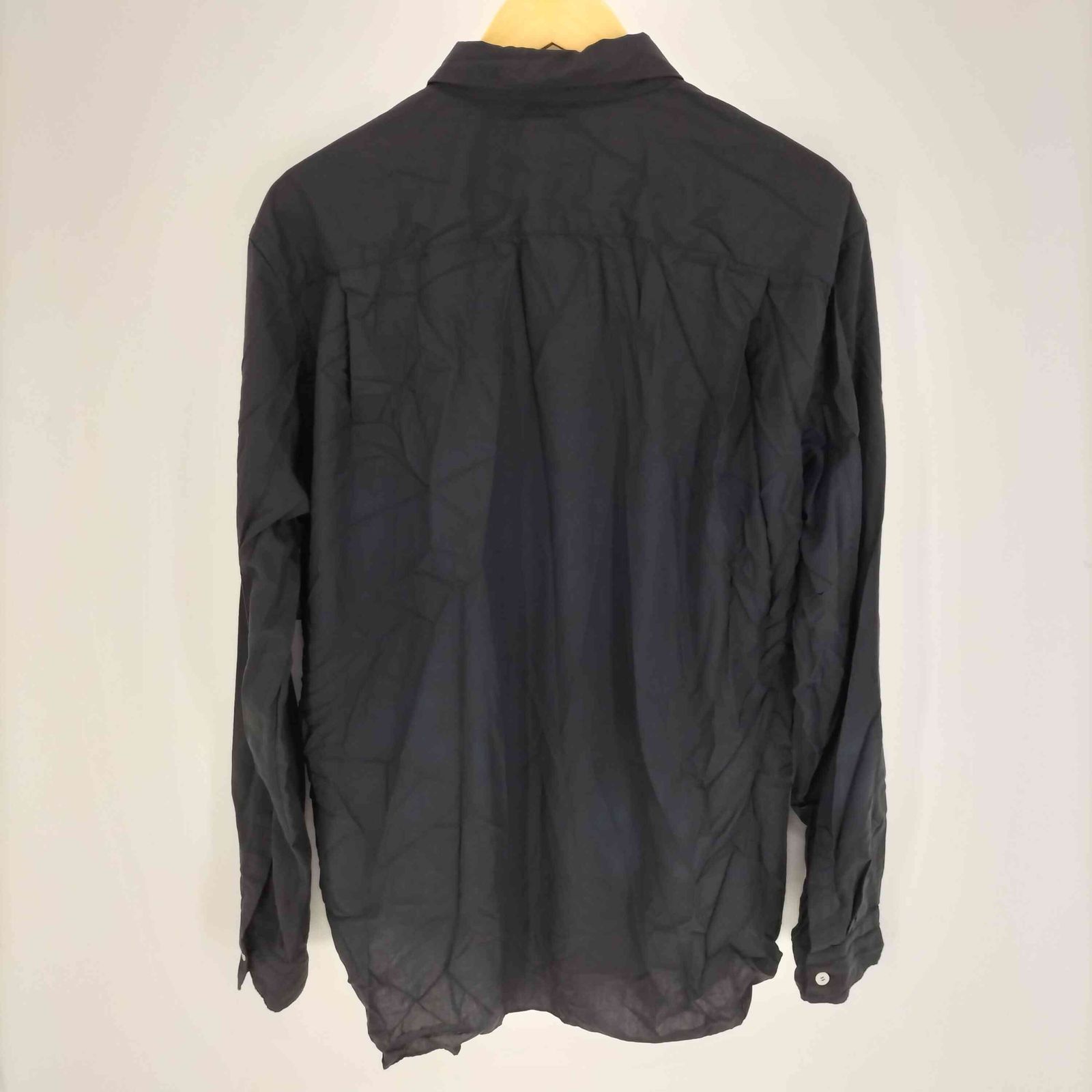 美品 コムデギャルソンシャツ エステル製品染めシワ加工パンツ 25SS M 紺 COMME des GARCONS HOMME - コムデギャルソンオム25FW エステル