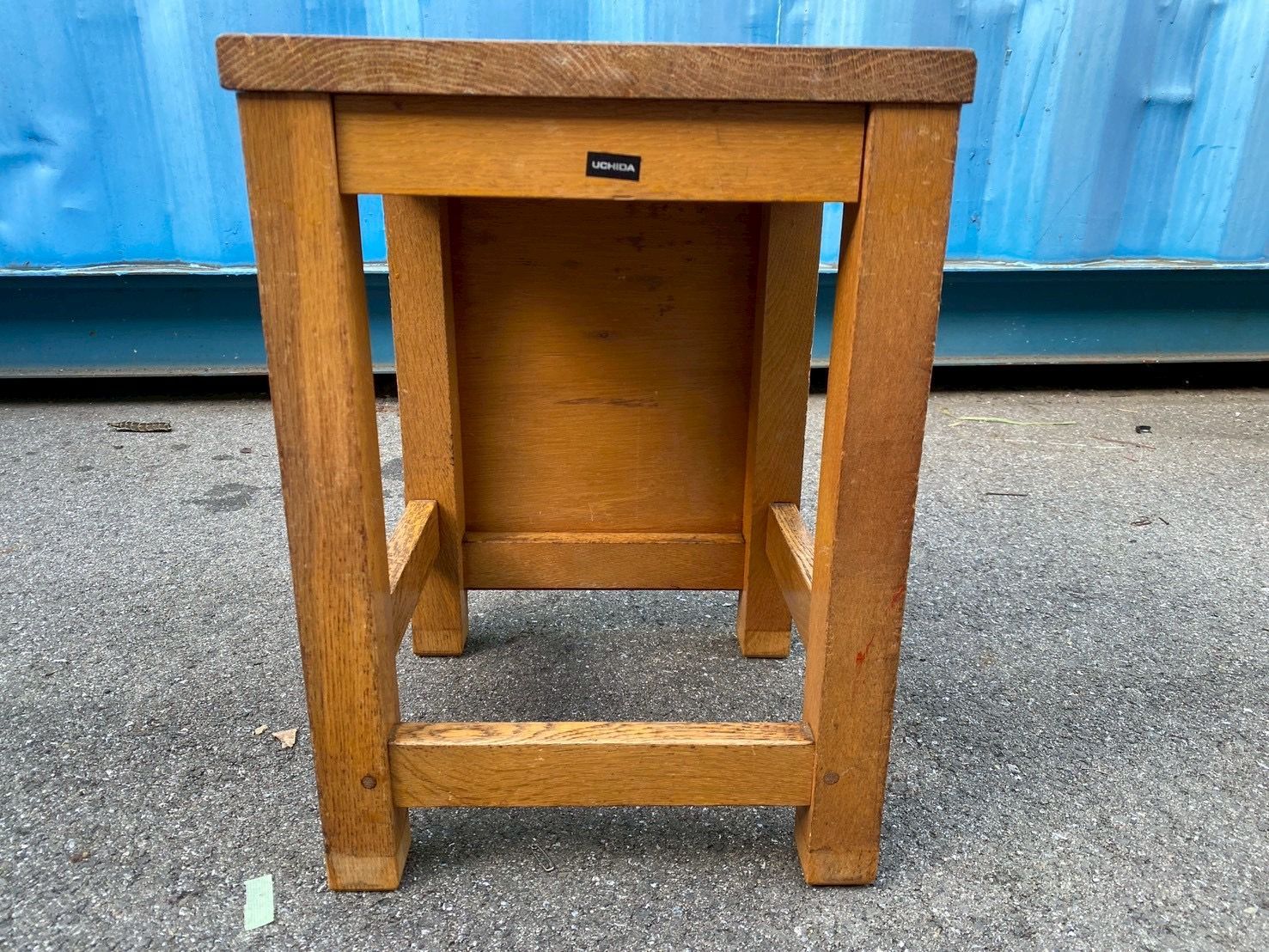 昭和レトロ パイン材スツール 椅子/飾り台/フラワースタンド 観葉植物