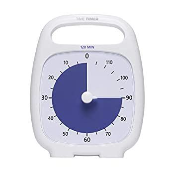 TIME TIMER タイムタイマー プラス 120分 18cm ハンドル付き ホワイト TT120-W 時間管理