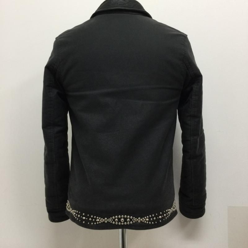 WACKO MARIA ワコマリア ジャケット 上着 ジャンパー ブルゾン WACKO MARIA ワコマリア N-1 襟レザー スタッズ ボアライニング ジップアップ デッキジャケット ブラック