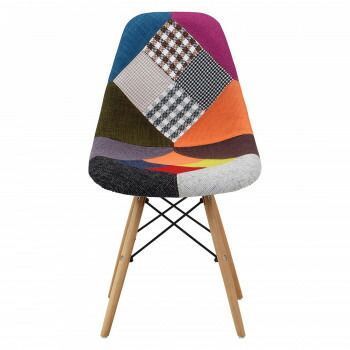 不二貿易 C D 70586 イームズ パッチワークシェルチェア MIX