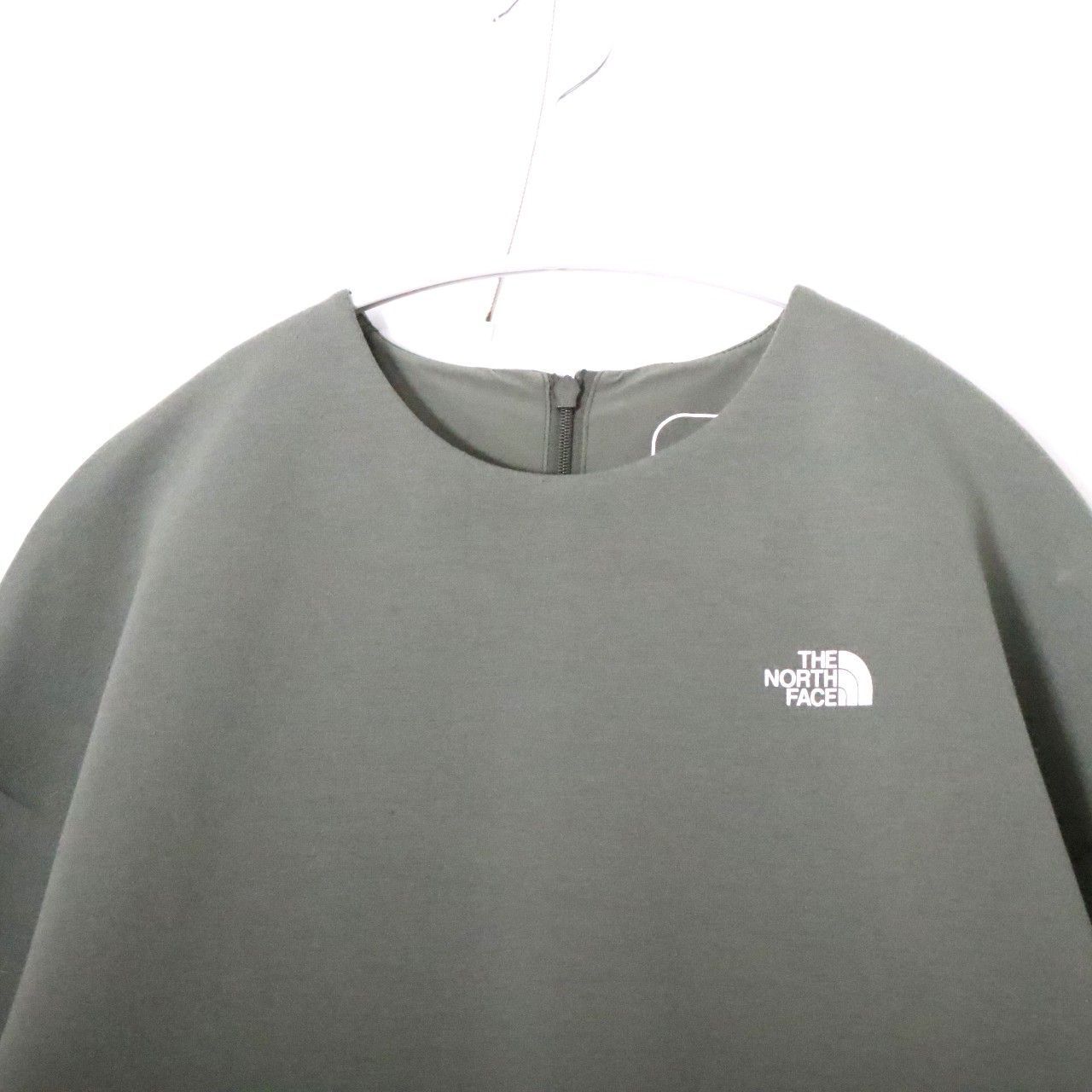 【中古B】HYKE ハイク × THE NORTH FACE ザノースフェイス S レディース スウェット 19AW TEC AIR BIG TOP NTW691HY カーキ 中古B 古着 THE NORTH FACE x HYKE - 【中古B】HYKE ハイク × THE NORTH FACE ザ