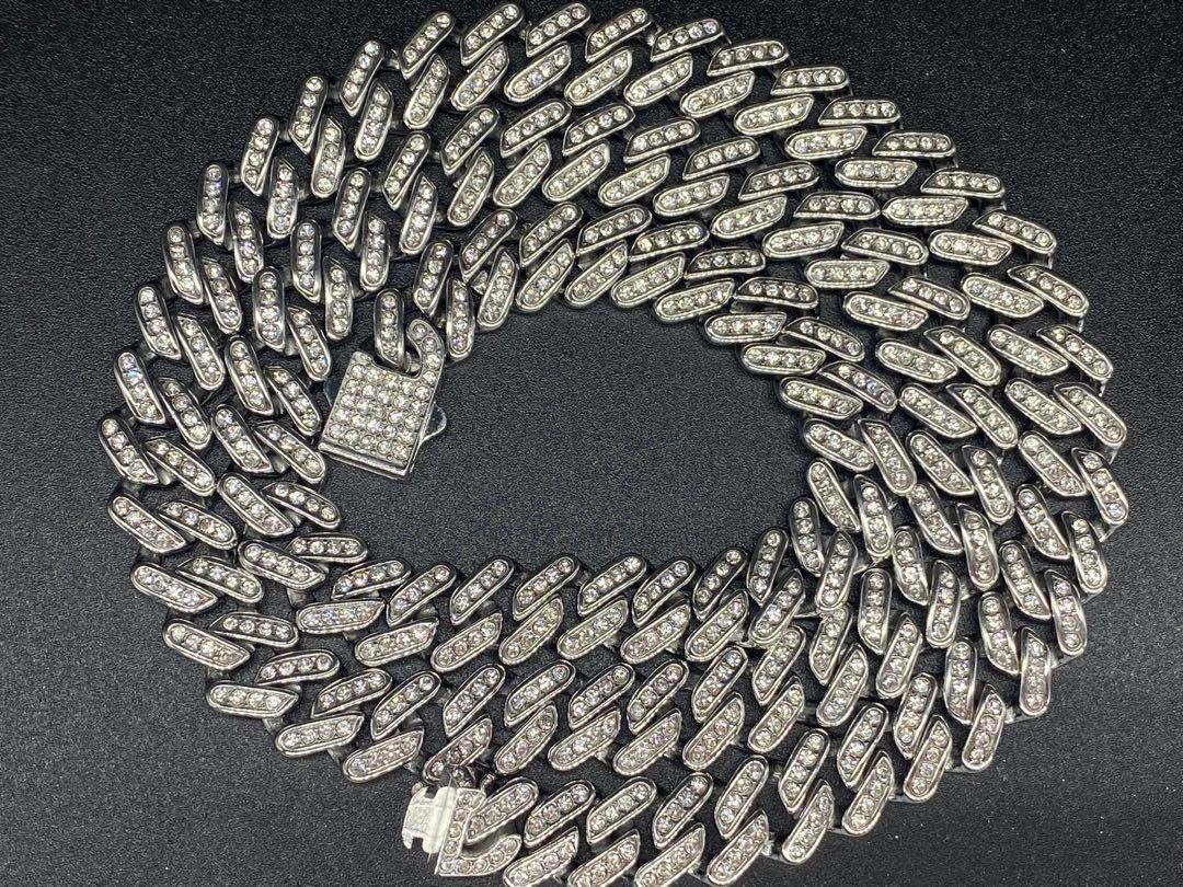 ステンレス 喜平ネックレス マイアミ キューバン 幅12ミリ24インチ LEX