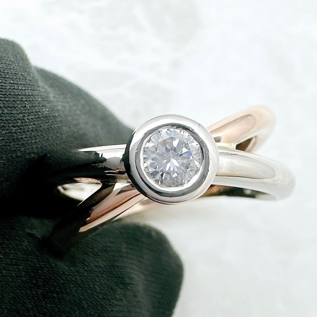 美品🌟VENDOME ダイヤモンド 0.14ct プラチナ ピンクゴールド 美品🌟VENDOME ダイヤモンド 0.14ct プラチナ ピンクゴールド