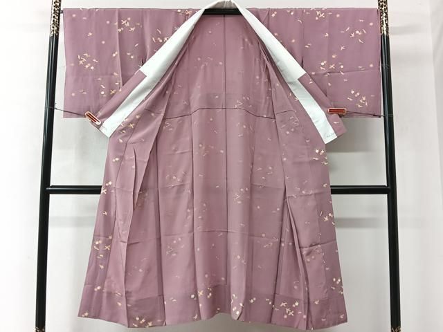 平和屋着物□長襦袢 無双仕立て 絞り 舞花地紋 暈し染め 正絹 逸品