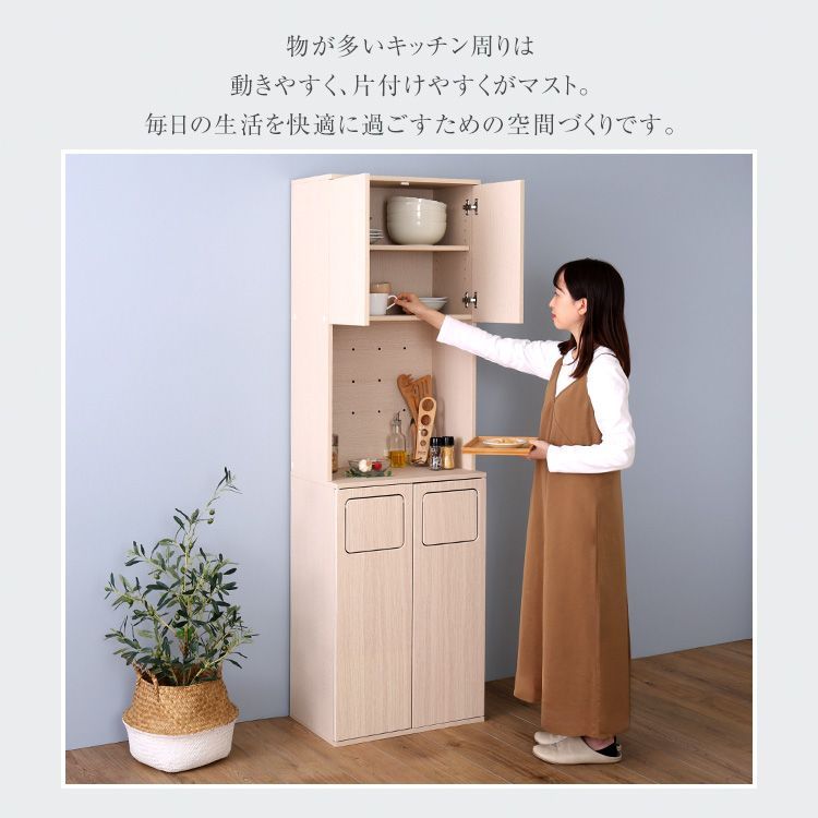 ごみ箱2つ キッチンボード