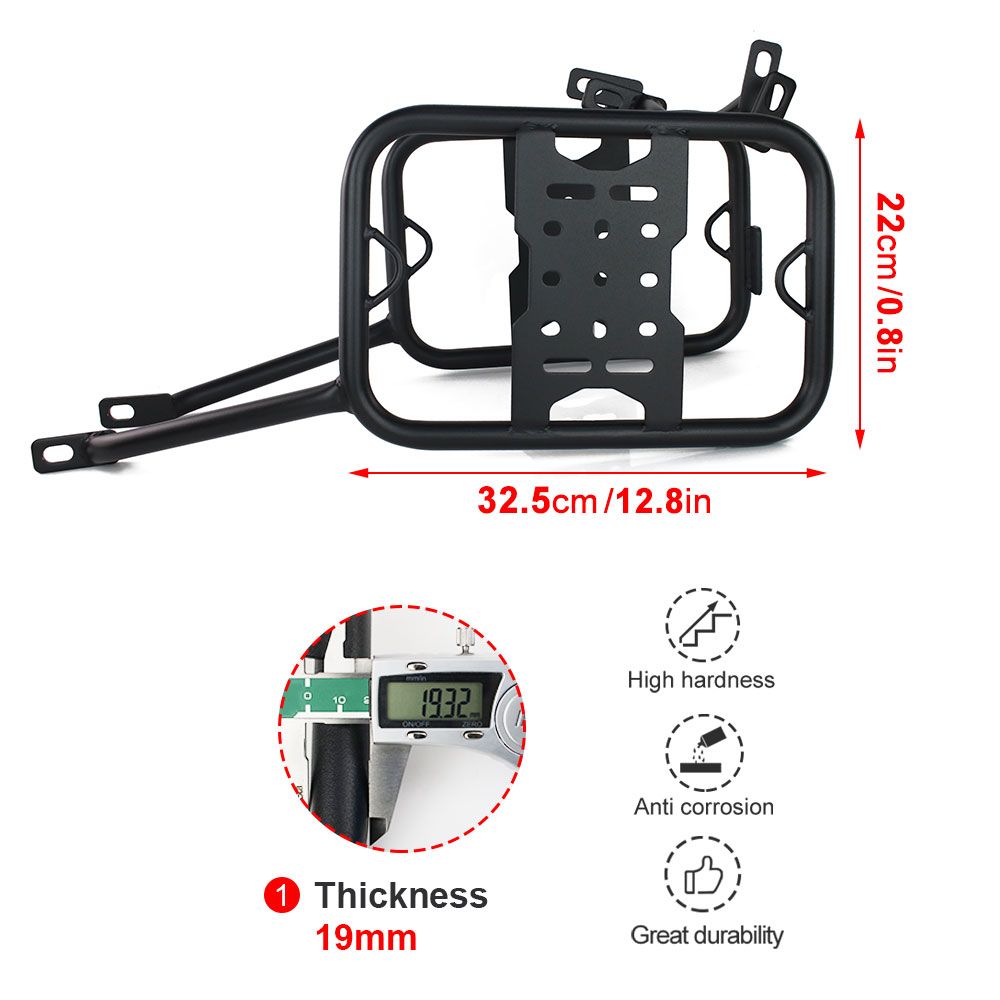 バイク 二輪サドルバッグブラケットサポートラック 用 カワサキ KLR 650 KLR650 KLR-650 2008-2018 パニアラック サイドキャリア BRIGHTFACE_UK