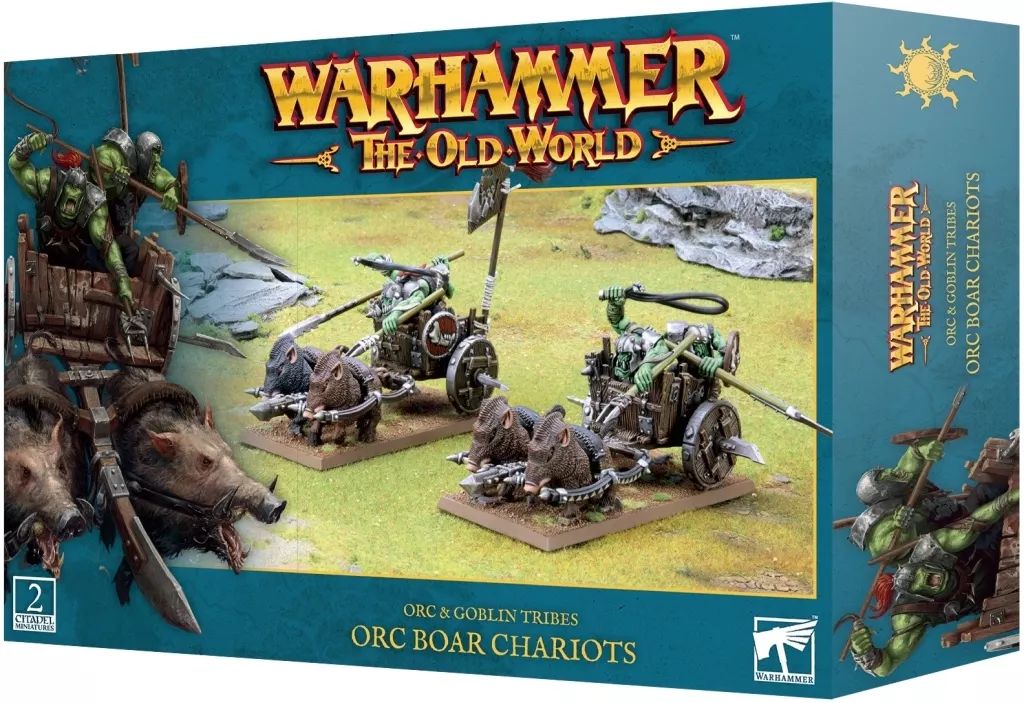 ミニチュアゲーム オーク＆ゴブリントライブ Orc Boar Chariots ウォーハンマー ワールド Orc＆Goblin Tribes Orc Boar Chariots 09-07