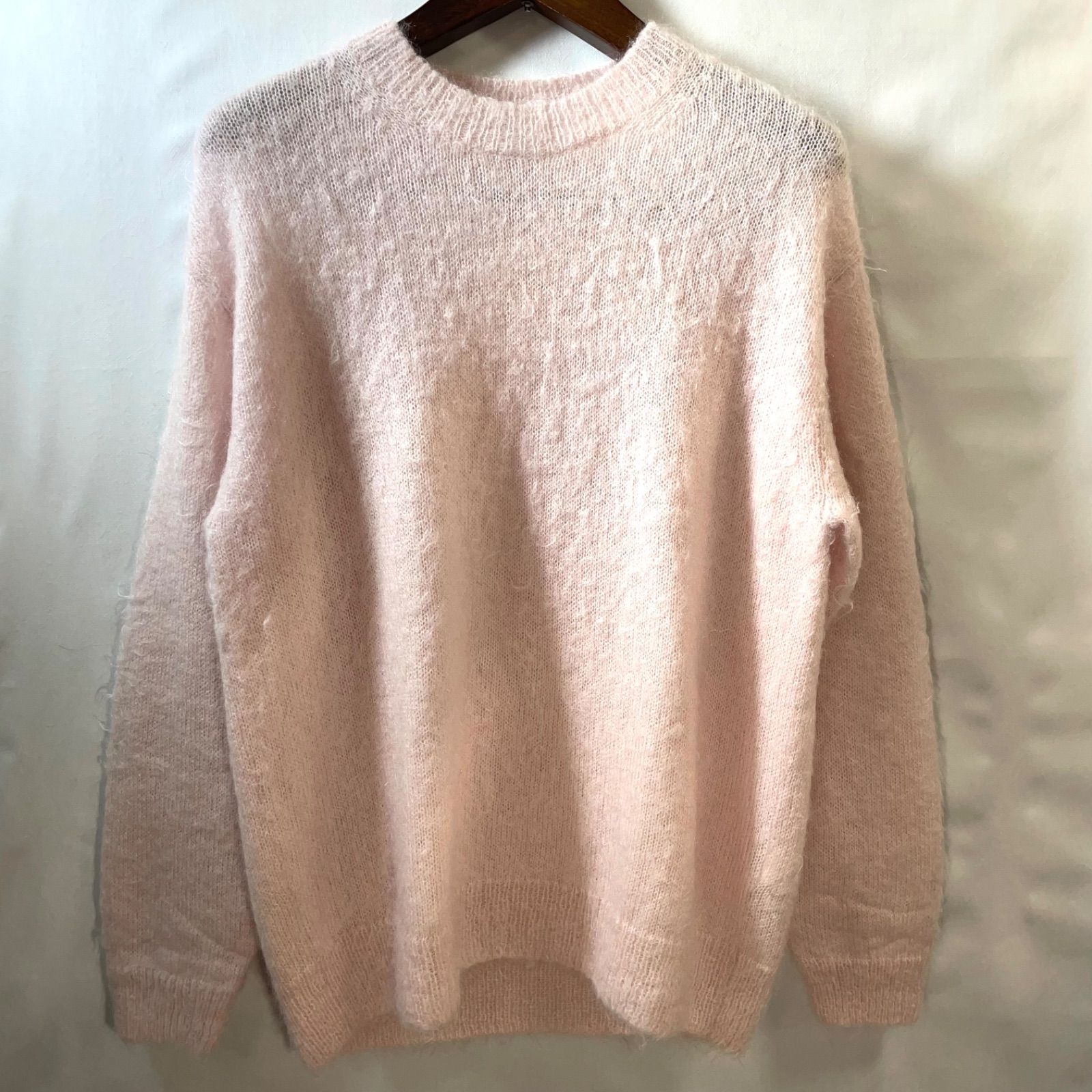 AURALEE ピンク 長袖ニット 100%コットン マメ クロゴウチ AURALEE