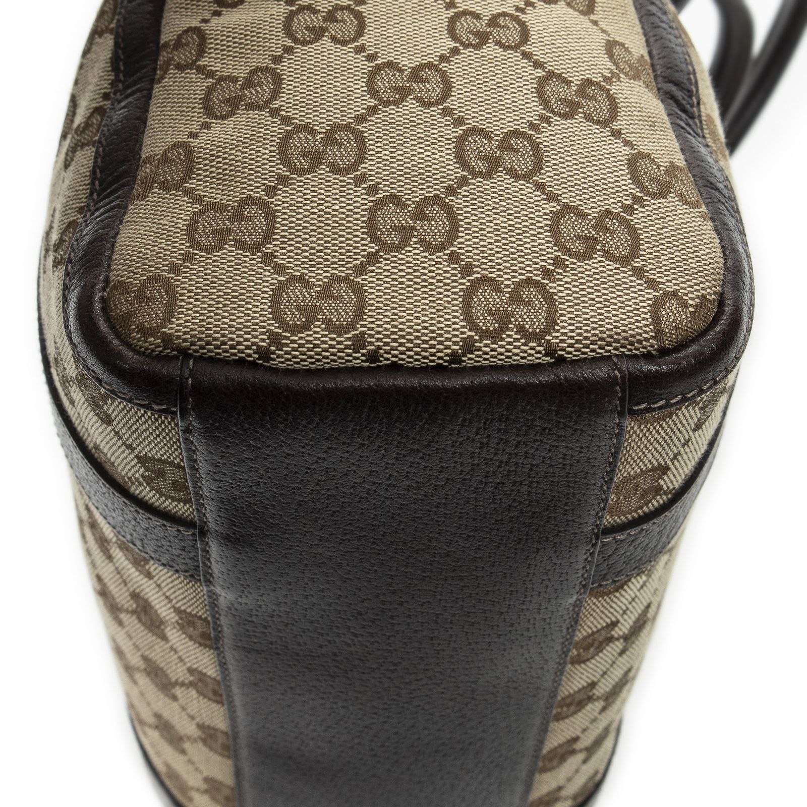 グッチアビーボストンベージュ ブラウンGGキャンバスA