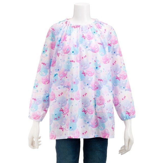 お買い得，格安 COLORFUL CANDY STYLE 新品  スモック 140-160cm ふわふわキュートなキャンディポップ 子供用 長袖スモック 幼稚園 エプロン 小学生 用 子供 用 書道 高学年 美術 おしゃれ スモック 小学校 長袖シャツ・ブラウス