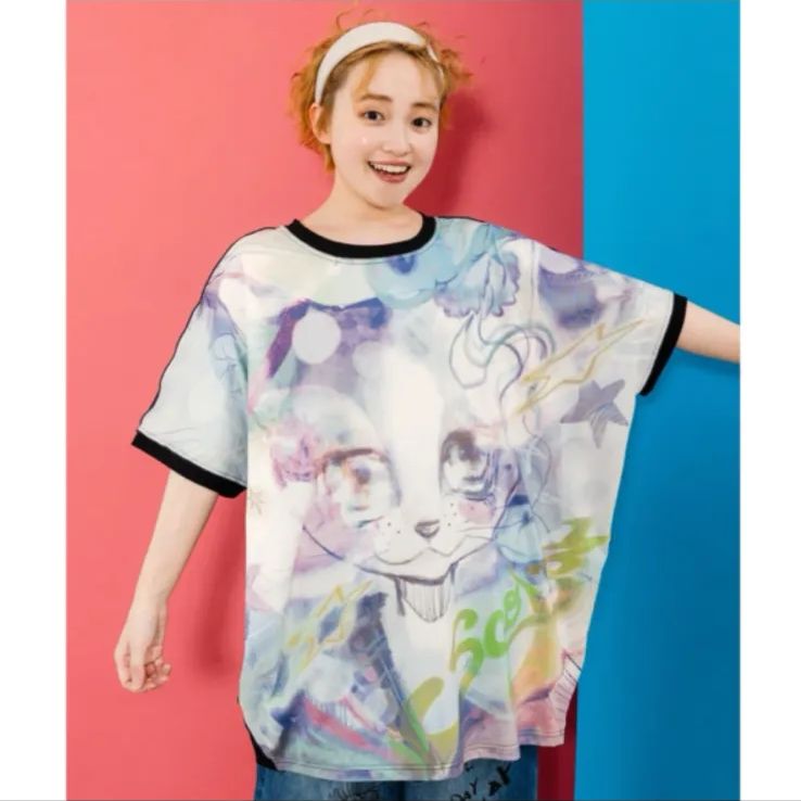 Scolar BIGネコ柄メロウステッチチュニック
