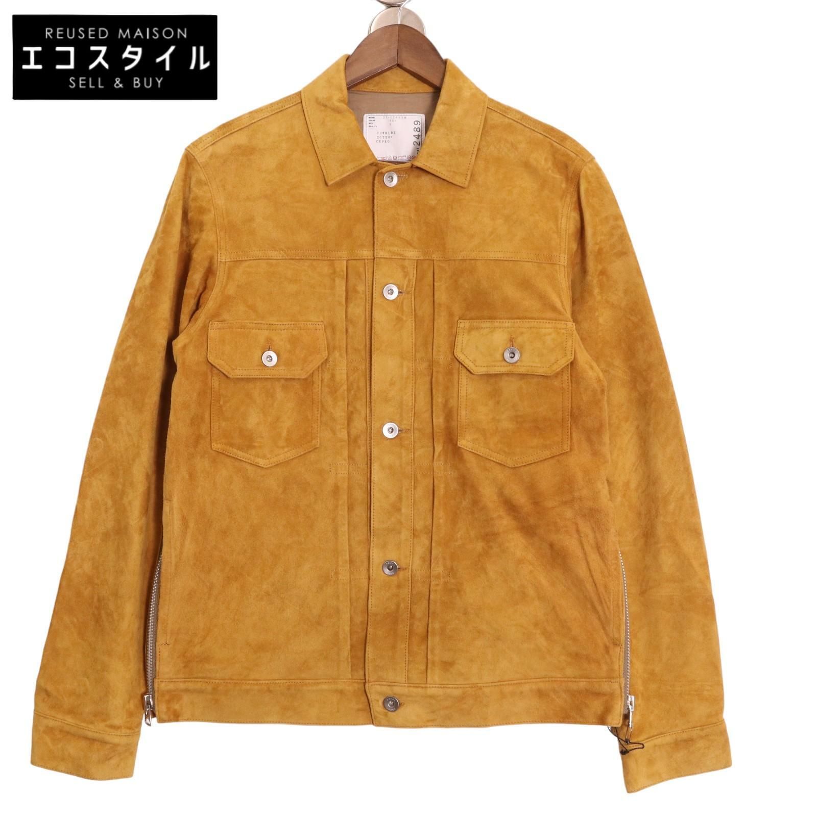 sacai サカイ 21SS 21-02489M イエロー スエード サイドジップ 