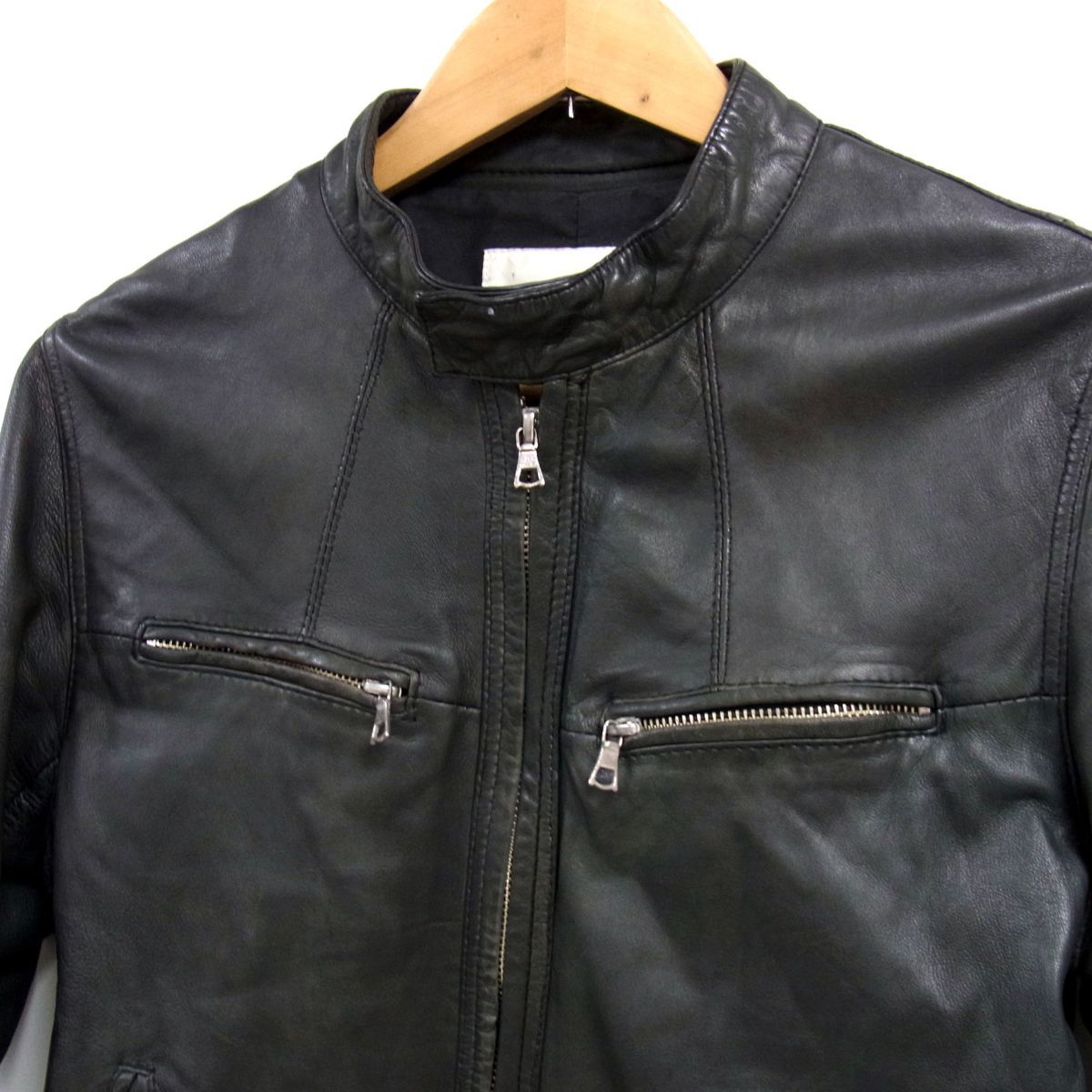 nano universe ナノユニバース 高級 羊革 ラムレザー シングル