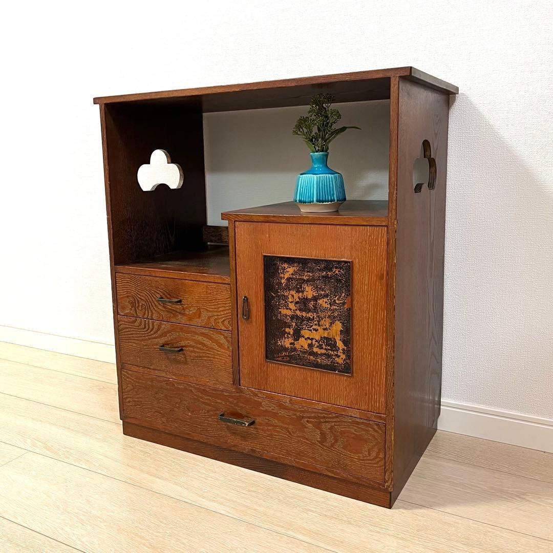 そ76 ヴィンテージ 茶箪 笥飾り棚 茶箪笥 タンス たんす 茶道具